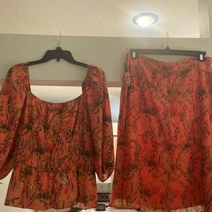 Skirt and shoulder off top